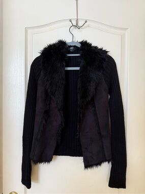 Mango suede fur jacket